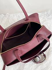 Balenciaga Women's Carrie Bowling Bag in Dark Burgundy 35.8*18.7*16.5cm - 5