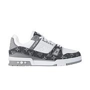 Louis Vuitton Trainer Monogram Denim Grey White 1ADF58 - 1