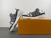 Louis Vuitton Trainer Monogram Denim Grey White 1ADF58 - 3