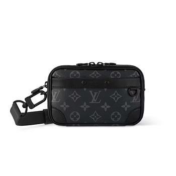 Louis Vuitton Nano Alpha Monogram Eclipse 11x18.5x6.5CM