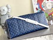 Louis Vuitton LKeepall bandouliere 55 Monogram Blue 55*31*26cm - 4