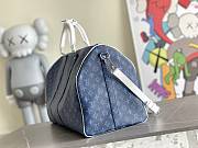 Louis Vuitton LKeepall bandouliere 55 Monogram Blue 55*31*26cm - 6