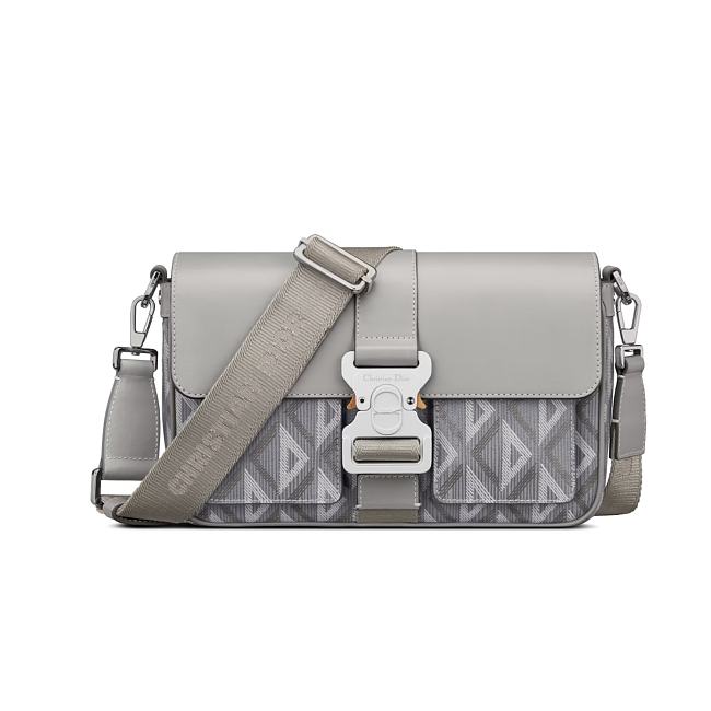 Dior Hit The Road Shoulder Bag Diamond CD Grey 24.5cm - 1