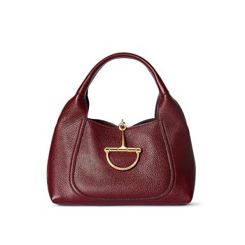 Gucci Softbit medium top handle bag - Rosso Ancora red grainy leather 27.5x21x16cm