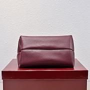 Gucci Softbit medium top handle bag - Rosso Ancora red grainy leather 27.5x21x16cm - 3