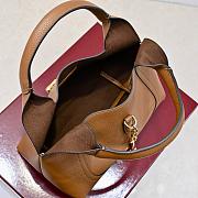 Gucci Softbit medium top handle bag - Brown grainy leather 27.5x21x16cm - 5