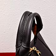 Gucci Softbit medium top handle bag - Black grainy leather 27.5x21x16cm - 5