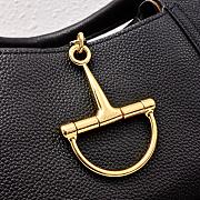 Gucci Softbit medium top handle bag - Black grainy leather 27.5x21x16cm - 3