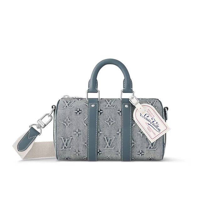 Louis Vuitton Keepall Bandouliere 25 Monogram Washed Denim canvas 25cm - 1