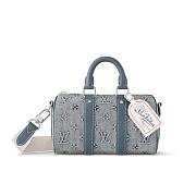 Louis Vuitton Keepall Bandouliere 25 Monogram Washed Denim canvas 25cm - 1
