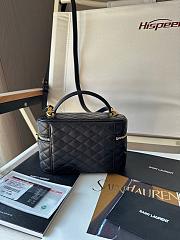 Saint Laurent Gaby Lambskin Vanity Bag Black 18*11*6.5cm - 5
