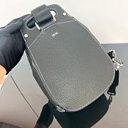 Dior Saddle Detail Backpack Grained Calfskin Small Black 19*27.5*11.5cm - 6
