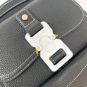 Dior Saddle Detail Backpack Grained Calfskin Small Black 19*27.5*11.5cm - 2