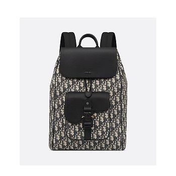 Dior Saddle Backpack Beige Black 1ADBA161YKS-H27E 41.5*28.5*15cm