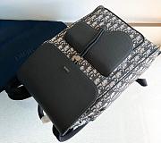 Dior Saddle Backpack Beige Black 1ADBA161YKS-H27E 41.5*28.5*15cm - 5