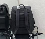 Dior Saddle Backpack Grained Calfskin Black 28x38x18cm - 2