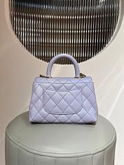CHANEL Caviar Quilted Extra Mini Coco Handle Flap Light Purple 18cm - 6