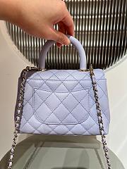 CHANEL Caviar Quilted Extra Mini Coco Handle Flap Light Purple 18cm - 5