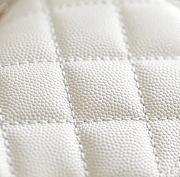 Chanel White Caviar Mini Coco Top Handle Bag Leather 22.5x16x9cm - 5