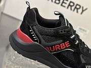 Burberry Suede and Mesh Sneakers Black Bright Red 8057350 - 6