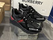 Burberry Suede and Mesh Sneakers Black Bright Red 8057350 - 5