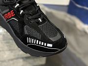 Burberry Suede and Mesh Sneakers Black Bright Red 8057350 - 4