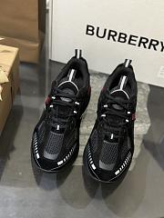 Burberry Suede and Mesh Sneakers Black Bright Red 8057350 - 2