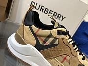 Burberry Check Leather and Suede Sneaker Archive Beige 80708511 - 4