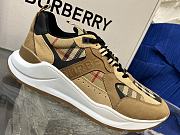 Burberry Check Leather and Suede Sneaker Archive Beige 80708511 - 2