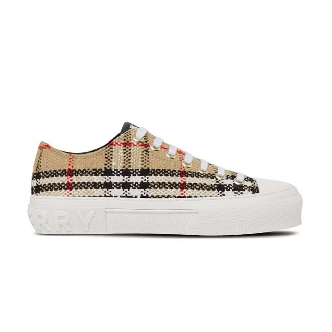 Burberry Vintage Check Boucle Low-Top Sneakers Beige (Women's) 8064244 - 1
