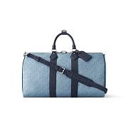 Louis Vuitton Keepall Bandoulière 50 Blue color 50x29x23cm - 1