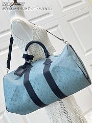 Louis Vuitton Keepall Bandoulière 50 Blue color 50x29x23cm - 5