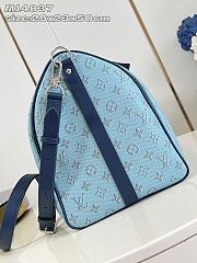 Louis Vuitton Keepall Bandoulière 50 Blue color 50x29x23cm - 4