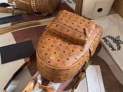 MCM Stark Backpack Visetos Side Studs Medium Cognac 33*41*15cm - 2