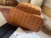 MCM Stark Backpack Visetos Side Studs Medium Cognac 33*41*15cm - 5