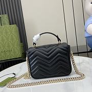 Gucci Marmont Mini Top Handle Bag 'Black' 17x13x6cm - 5
