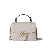 Gucci Marmont Mini Top Handle Bag - white color 17x13x6cm - 1
