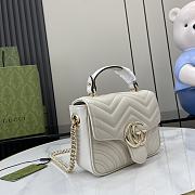 Gucci Marmont Mini Top Handle Bag - white color 17x13x6cm - 6