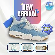 Air Jordan 4 Retro TEX Denim Worn Blue (Women's) IB6716-100 - 1