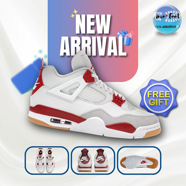 Air Jordan 4 Retro SB Varsity Red DR5415-106 - 1