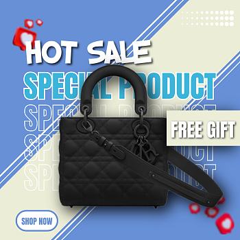 Lady Dior My Abcdior Bag Black 17cm