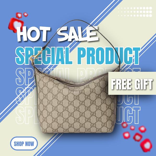 Gucci Ophidia super mini shoulder bag - Beige and ebony GG Supreme canvas 20cm - 1