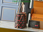 Louis Vuitton X Takashi Murakami Neverfull MM Cherry Brown Monogram Gold Hardware 31cm - 6
