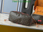 Louis Vuitton X Takashi Murakami Neverfull MM Cherry Brown Monogram Gold Hardware 31cm - 4