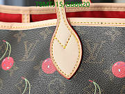 Louis Vuitton X Takashi Murakami Neverfull MM Cherry Brown Monogram Gold Hardware 31cm - 2