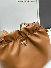 Prada Nappa Leather Shoulder Bag - Brown 24*25*11cm - 3