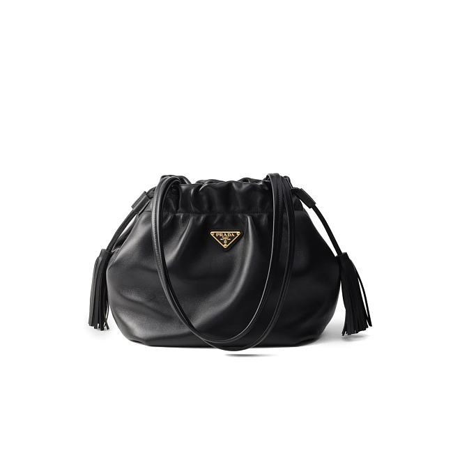 Prada Nappa Leather Shoulder Bag - Black 24*25*11cm - 1