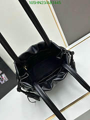 Prada Nappa Leather Shoulder Bag - Black 24*25*11cm - 6