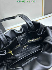 Prada Nappa Leather Shoulder Bag - Black 24*25*11cm - 4