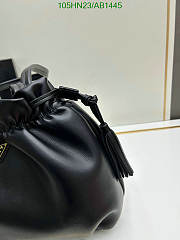 Prada Nappa Leather Shoulder Bag - Black 24*25*11cm - 3